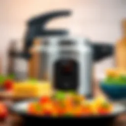 A modern pressure cooker showcasing sleek design and advanced technology