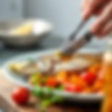 Preparing fish for a healthy meal