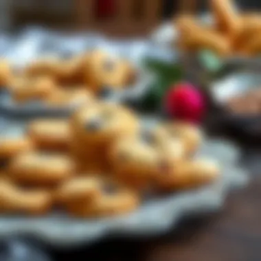 An elegant display of freshly baked cookies presented on a decorative platter.