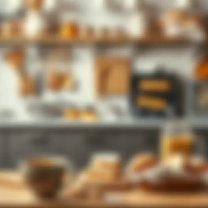 A well-organized baking workspace