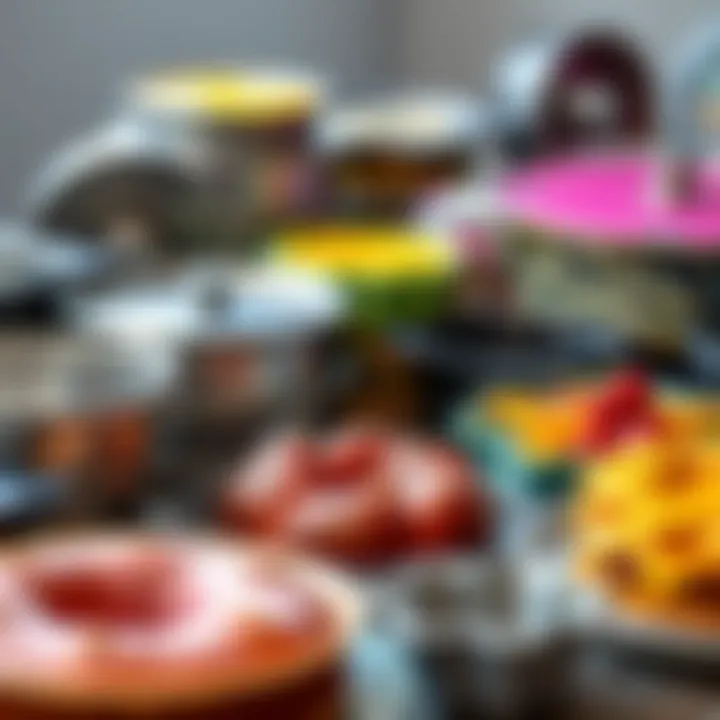 Different types of cake pans displayed