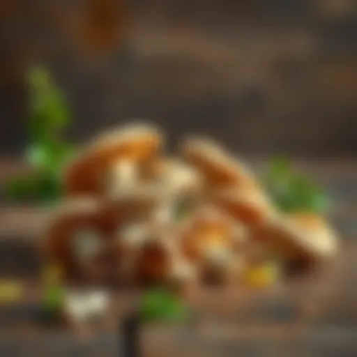 Fresh oyster mushrooms on a wooden surface