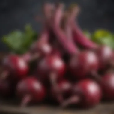 Freshly harvested beets ready for pickling, highlighting their natural beauty