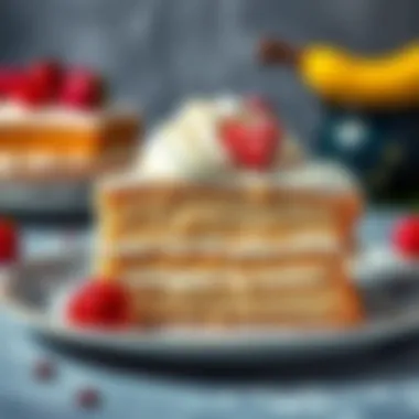 A beautifully decorated cake with pastry cream filling