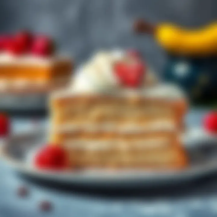 A beautifully decorated cake with pastry cream filling