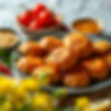 A beautifully arranged plate of traditional Turkish halka tatlısı showcasing its golden-brown color and unique shape