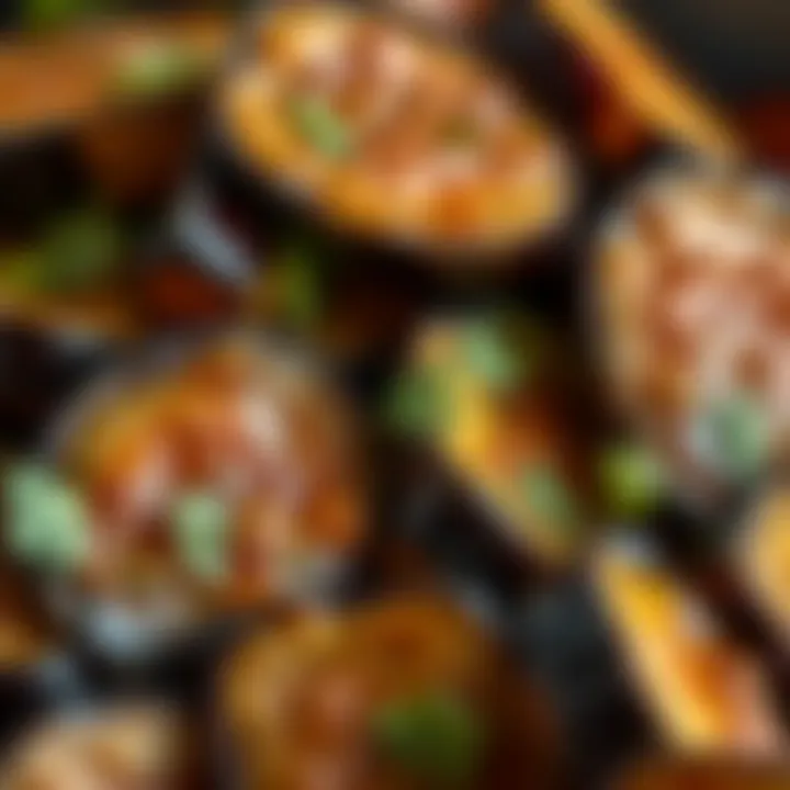 Sautéed Eggplant Texture A close-up of sautéed eggplant pieces showcasing their rich texture and color.