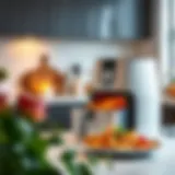 Elegant white Philips Air Fryer in a modern kitchen setting