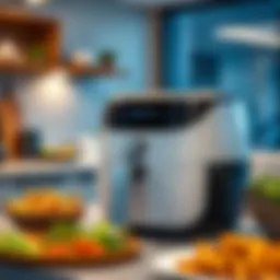 Showcasing Philips Airfryer 9650 on a modern kitchen countertop