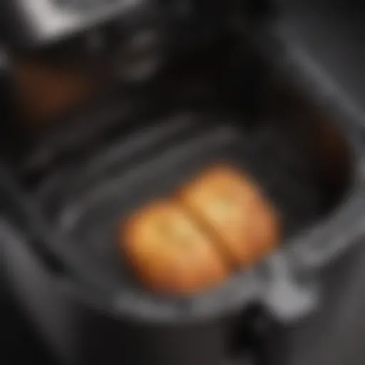 Interior view of Philips Airfryer basket showcasing its non-stick surface