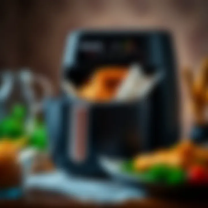 Close-up of Philips Airfryer L showcasing its features