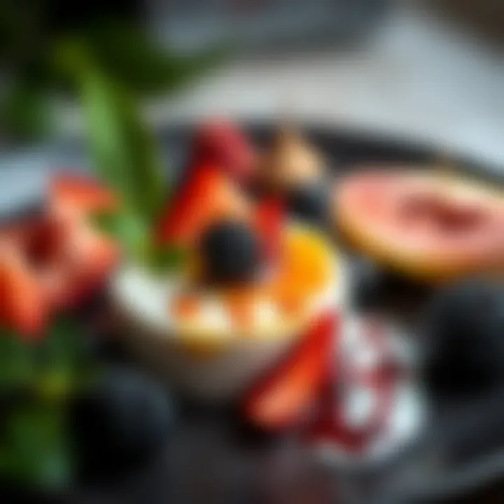 A gourmet dish showcasing Pınar Beyaz Peynir paired with fruits