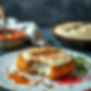 An artistic display of Pınar Beyaz Peynir with herbs and spices