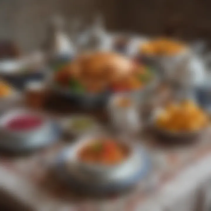 The finished Pırasalı Boşnak Böreği served on a traditional Turkish table setting