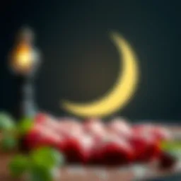 Crescent moon symbolizing the beginning of Ramadan