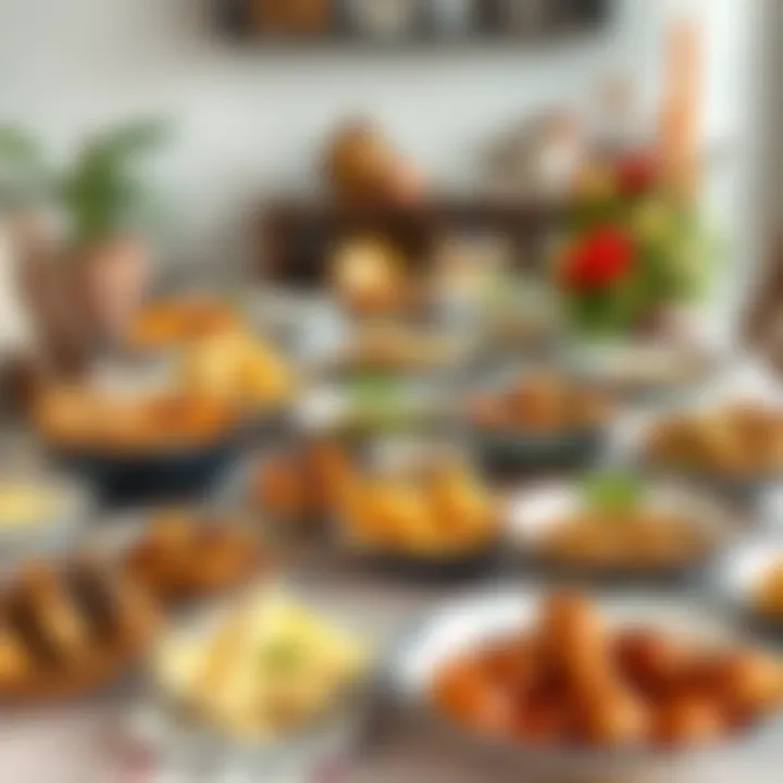 Cultural Diversity in Iftar Celebrations A beautifully arranged table for Iftar, showcasing cultural diversity.