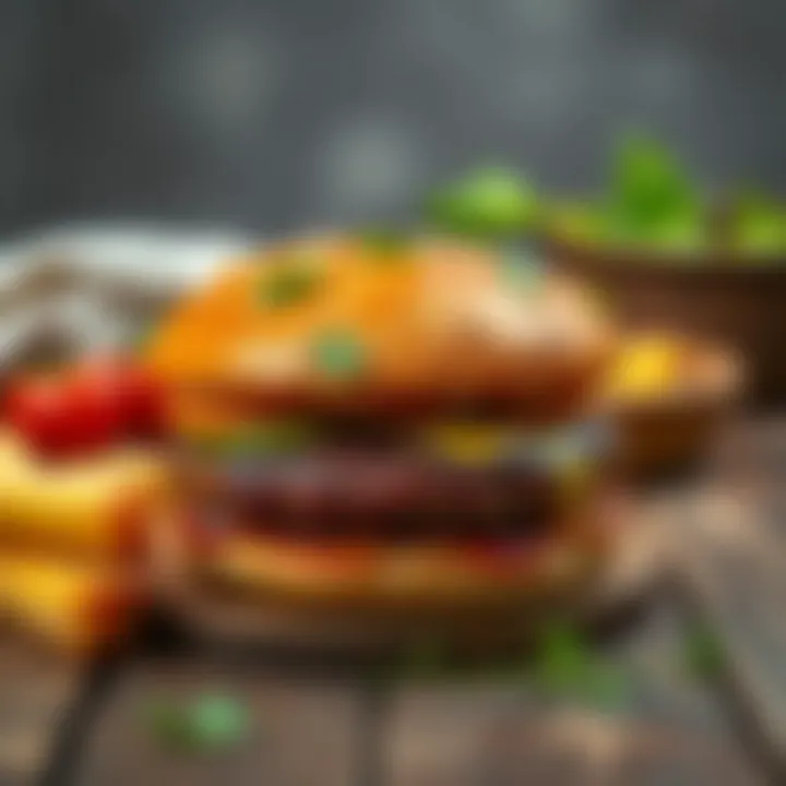 A close-up of the juicy Refika hamburger köftesi on a rustic wooden table