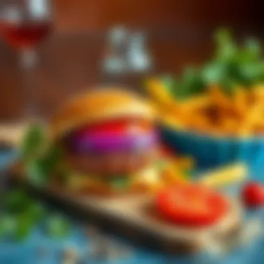 Social media post featuring Refika hamburger köftesi with vibrant colors