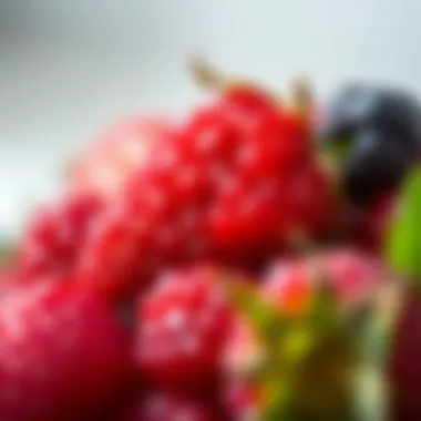 Close-up of ripe berries bursting with flavor