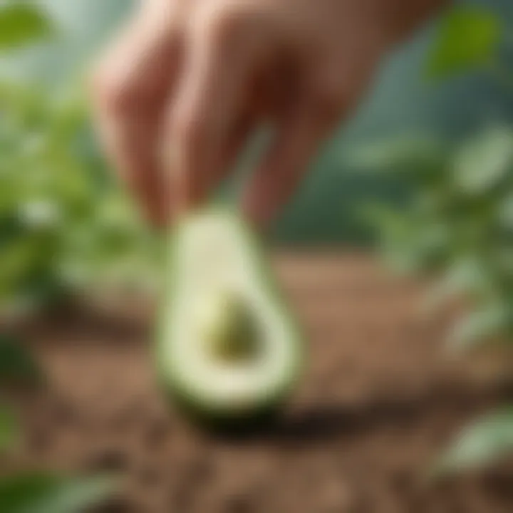 Illustration of cucumber seed cultivation in an organic farm setting