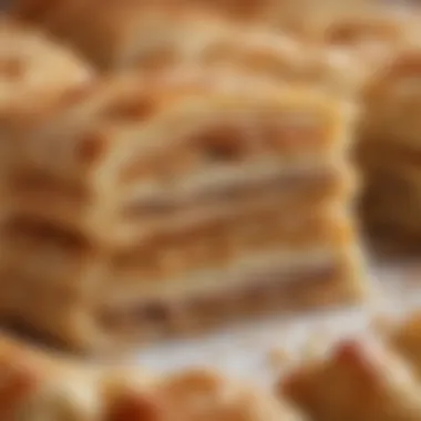 Layered pastry showcasing the delicate texture