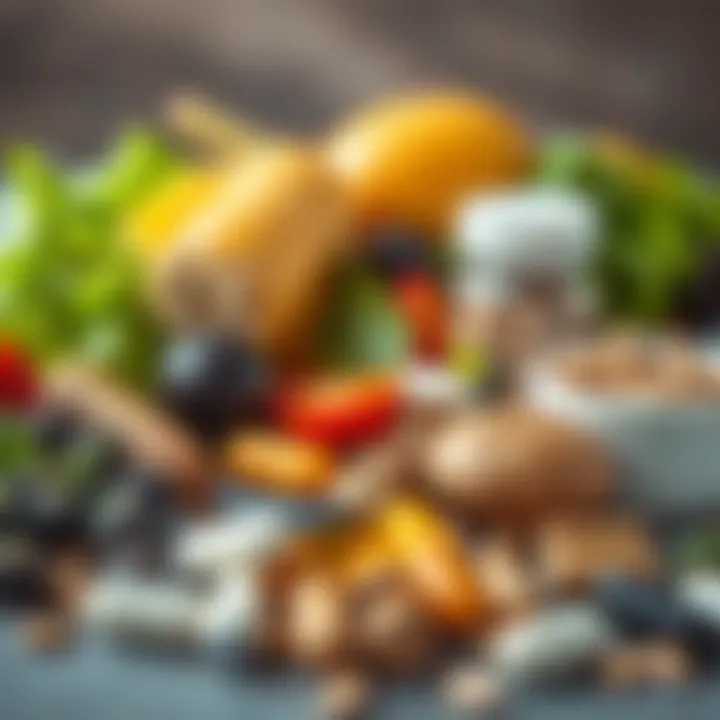 Diverse Supplements in Sports Nutrition Variety of supplements for sports nutrition