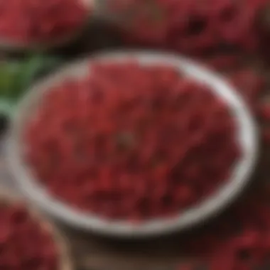 Sumac used in traditional dishes