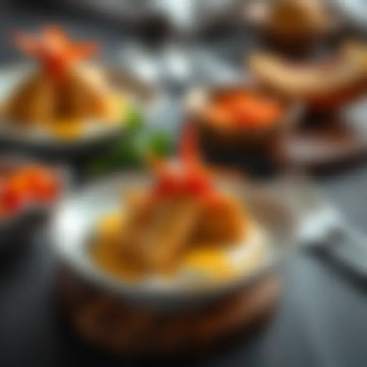 A modern twist on Sutlu Kadayif with unique garnishes and presentation