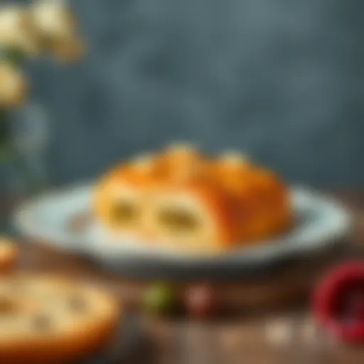 A beautifully plated Sutlu Kadayif showcasing its golden-brown texture and creamy filling