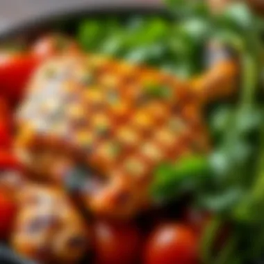 Grilled Chicken with Fresh Vegetables A vibrant selection of fresh vegetables alongside grilled chicken