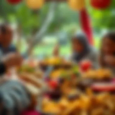 An overview of Tasdelen kebap being enjoyed at a cultural gathering