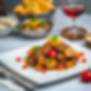 Elegant Presentation of Ali Nazik A beautifully plated Ali Nazik dish showcasing its rich textures and colors