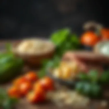 An array of fresh ingredients typically used in traditional köfte.