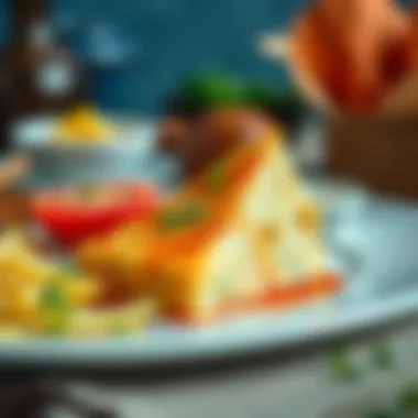 Traditional Turkish Dish with Triangle Cheese A traditional Turkish dish featuring triangle cheese