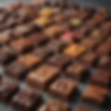 A variety of ingredients used in making chocolate squares