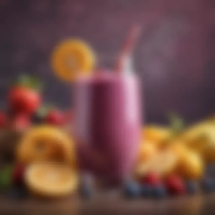 Healthy fruit smoothie made with vibrant ingredients