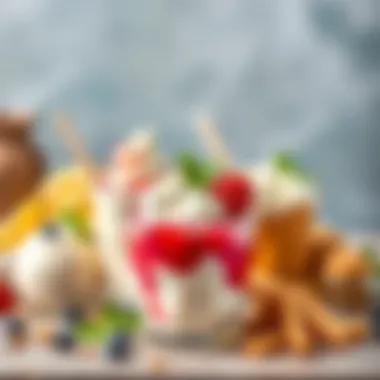 Variety of Yogurt Flavors and Toppings Assorted yogurt flavors and toppings for creative recipes