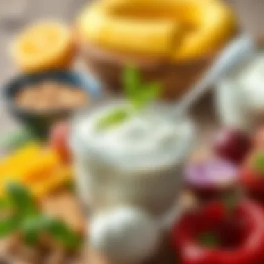 Selection of natural ingredients for yogurt